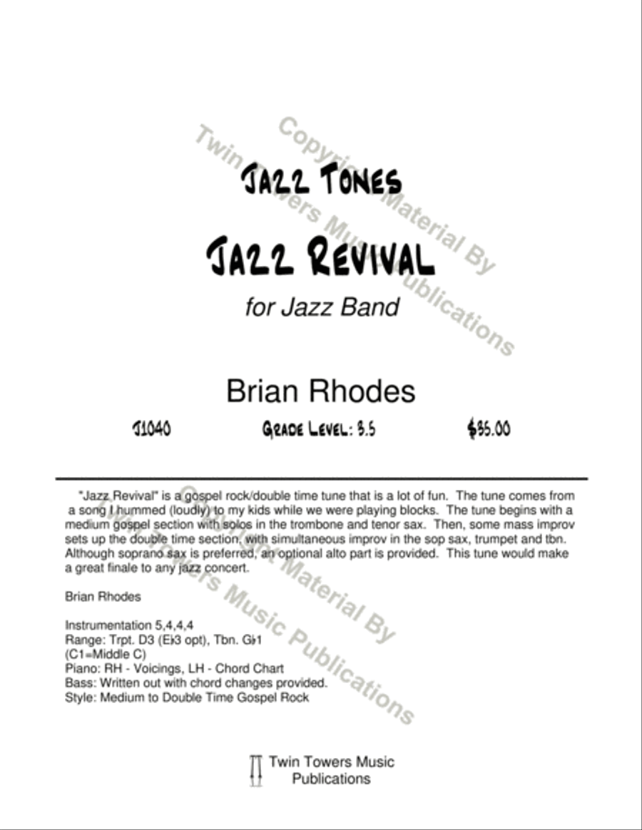 Jazz Revival Jazz Ensemble scores gallery preview page 2