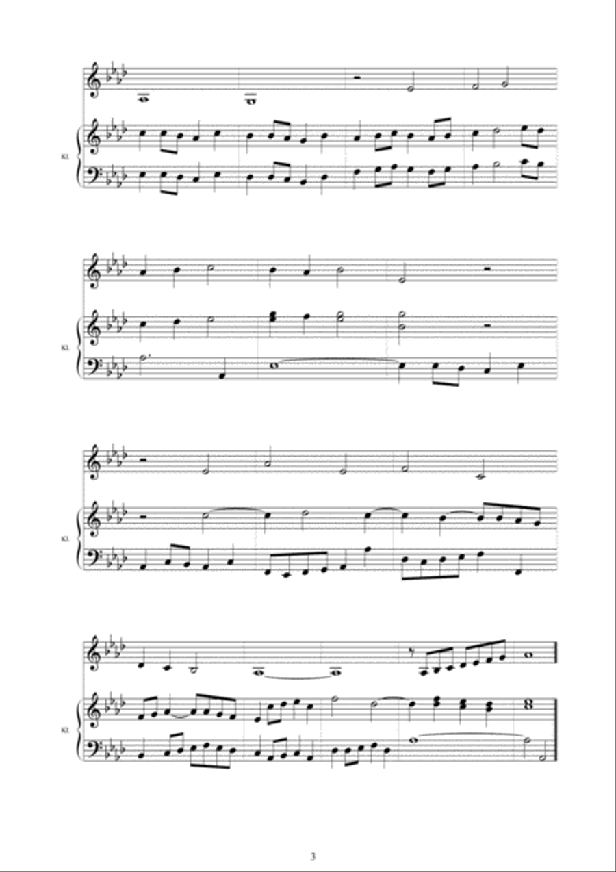 J.G.Walther: Wachet Auf Ruft Uns die Stimme for trumpet or horn and piano/organ image number null