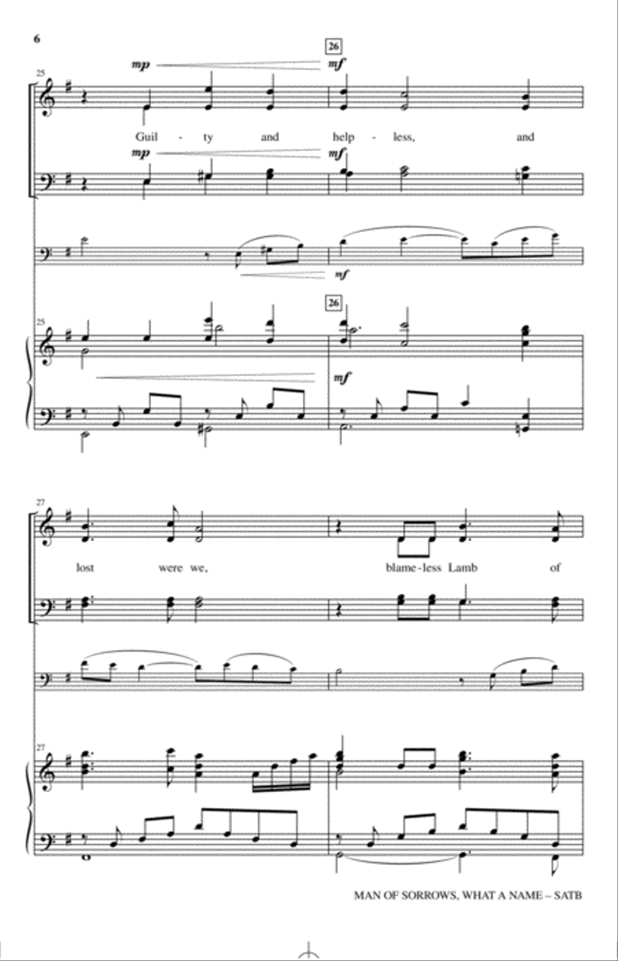Man Of Sorrows, What A Name Choir scores gallery preview page 5
