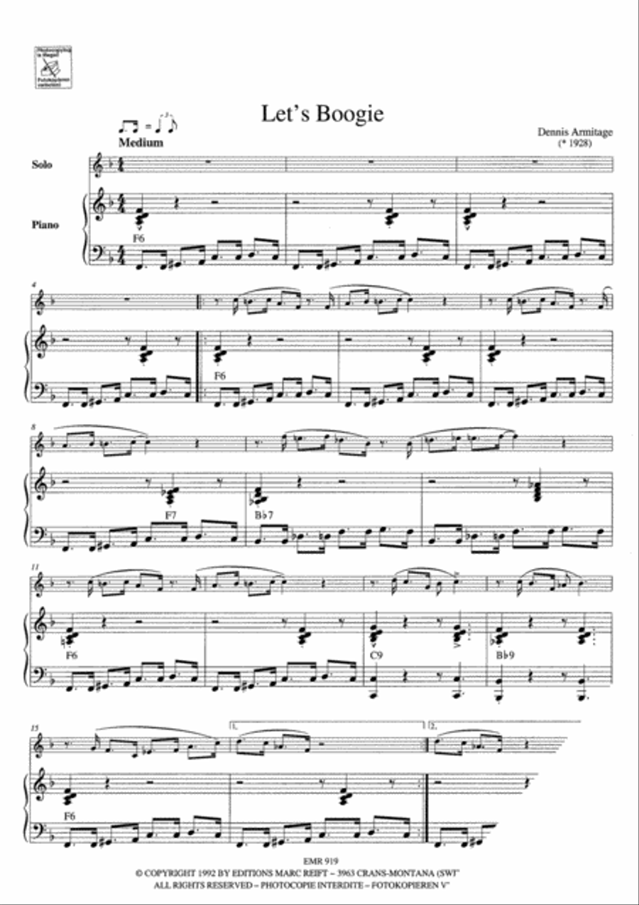 Boogie Alto Saxophone scores gallery preview page 3