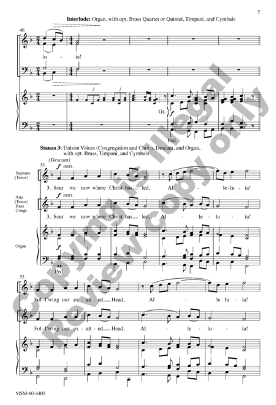 Christ the Lord Is Risen Today! (Choral Score) 4-Part scores gallery preview page 7