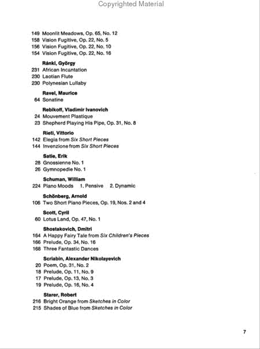 An Anthology of Piano Music Volume 4: The Twentieth Century Piano Solo scores gallery preview page 4