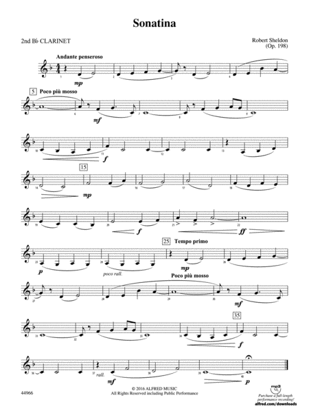 Sonatina: 2nd B-flat Clarinet