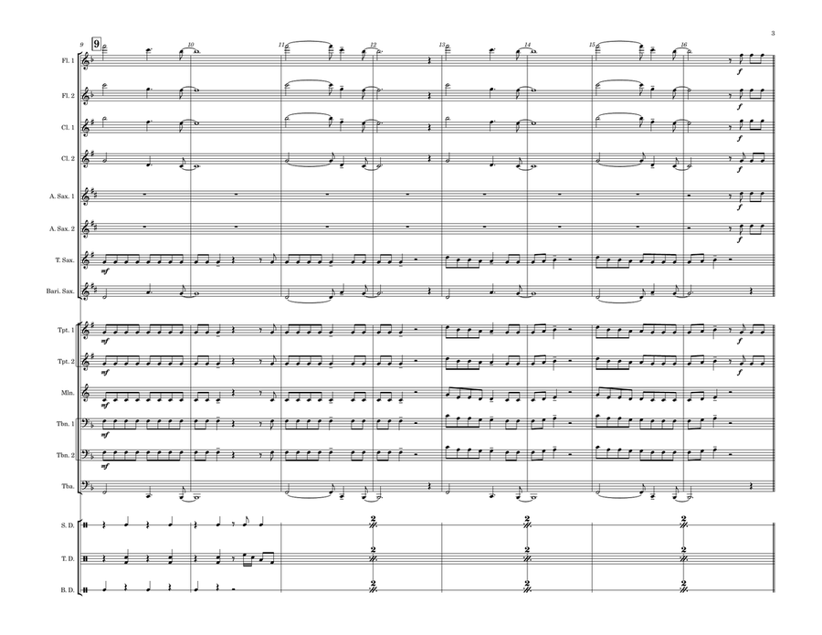 Welcome To New York Marching Band scores gallery preview page 3
