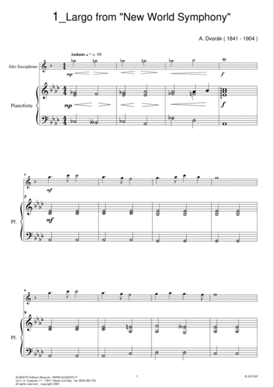 10 Easy Romantic Pieces - for Eb Alto Saxophone and Piano Chamber Music scores gallery preview page 5