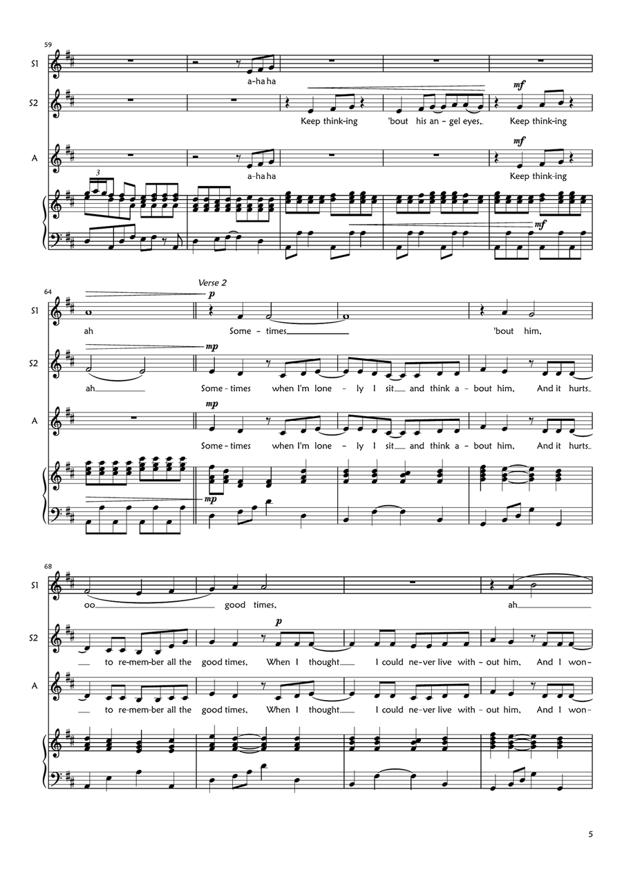 Angel Eyes SSA scores gallery preview page 5