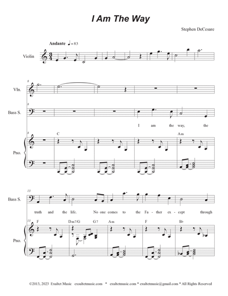 I Am The Way (Bass solo and SATB) image number null