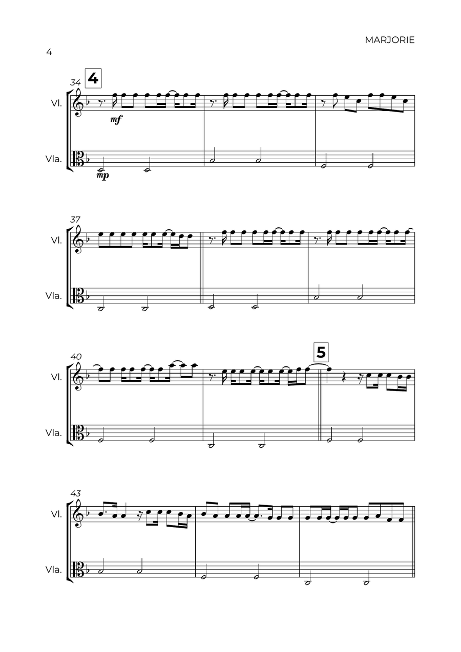 Marjorie String Duet scores gallery preview page 4