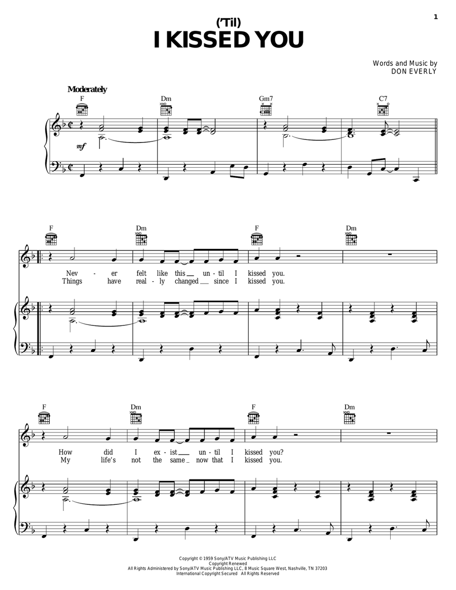 ('Til) I Kissed You Acoustic Guitar scores gallery preview page 1