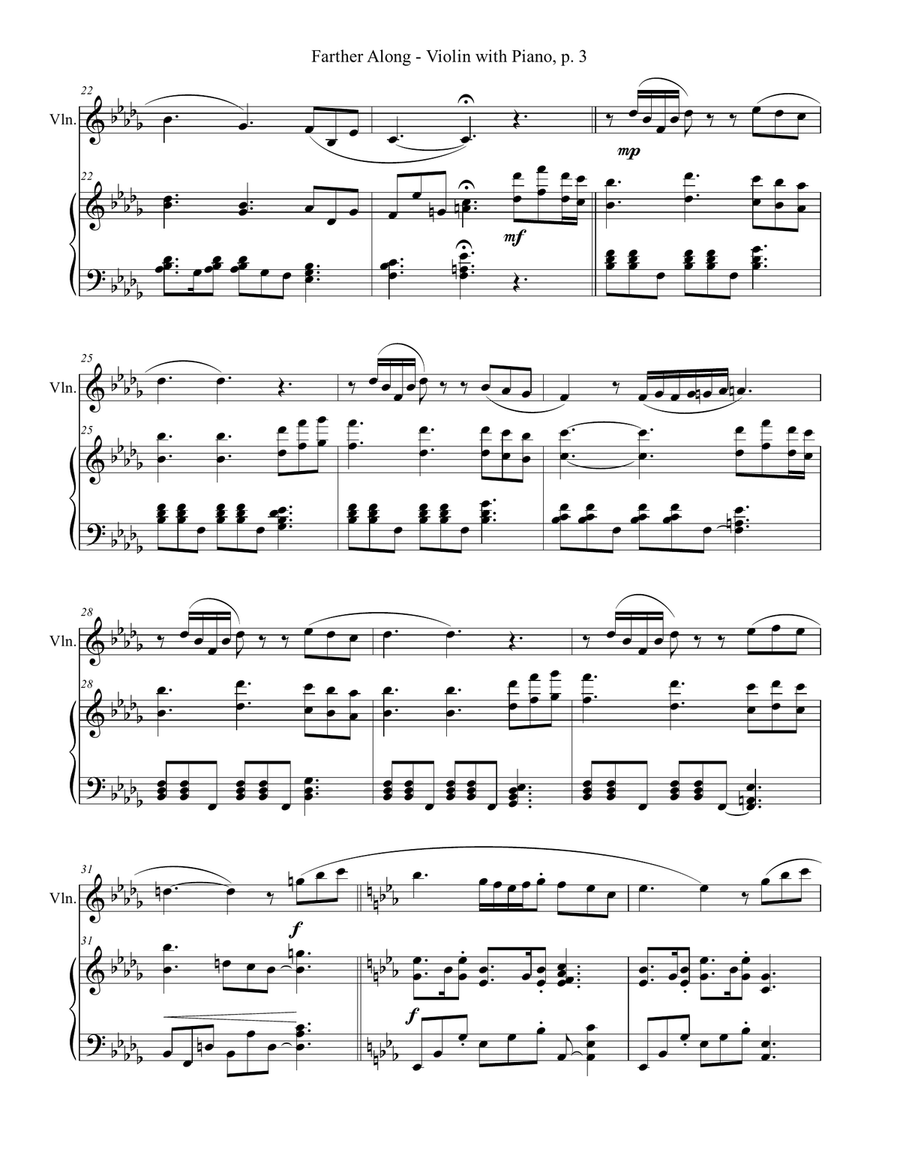 3 GREAT GOSPEL SONGS (for Violin with Piano - Instrument Part included) Violin Solo scores gallery preview page 4