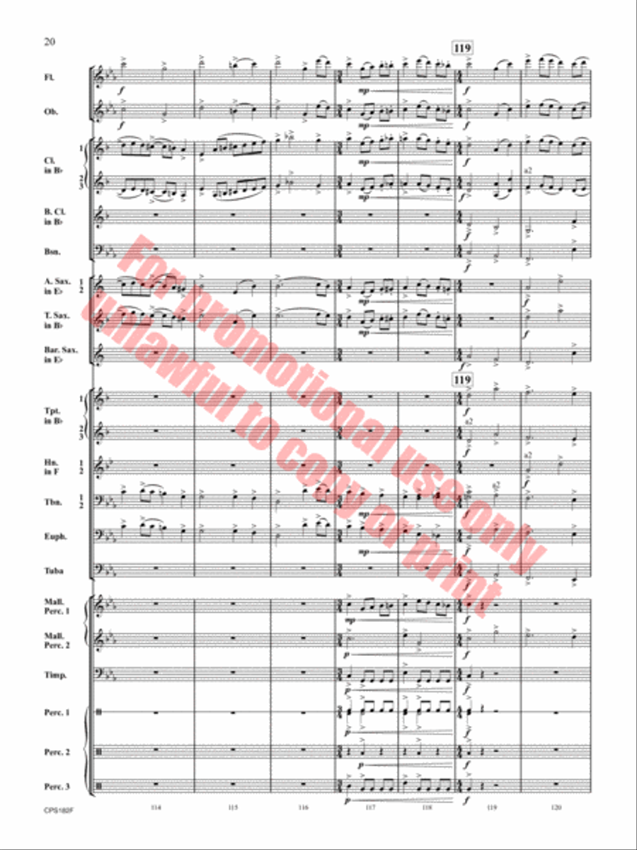 Ghost Run Concert Band scores gallery preview page 21