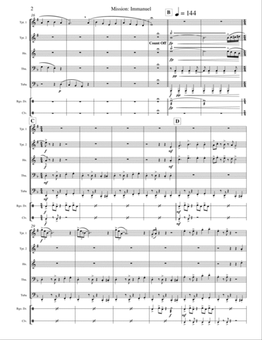 Mission: Impossible Theme from the Paramount Television Series MISSION: IMPOSSIBLE Brass Quintet scores gallery preview page 2