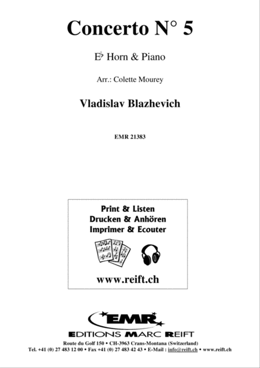 Concerto No. 5 Concerto No. 5 Horn scores gallery preview page 1