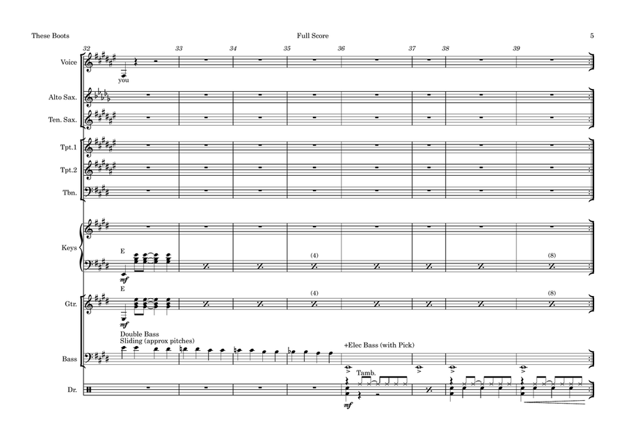 These Boots Are Made For Walkin' Small Ensemble scores gallery preview page 5
