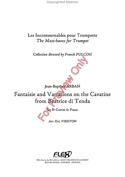Fantaisie And Variations On The Cavatina From Beatrice Di Tenda image number null