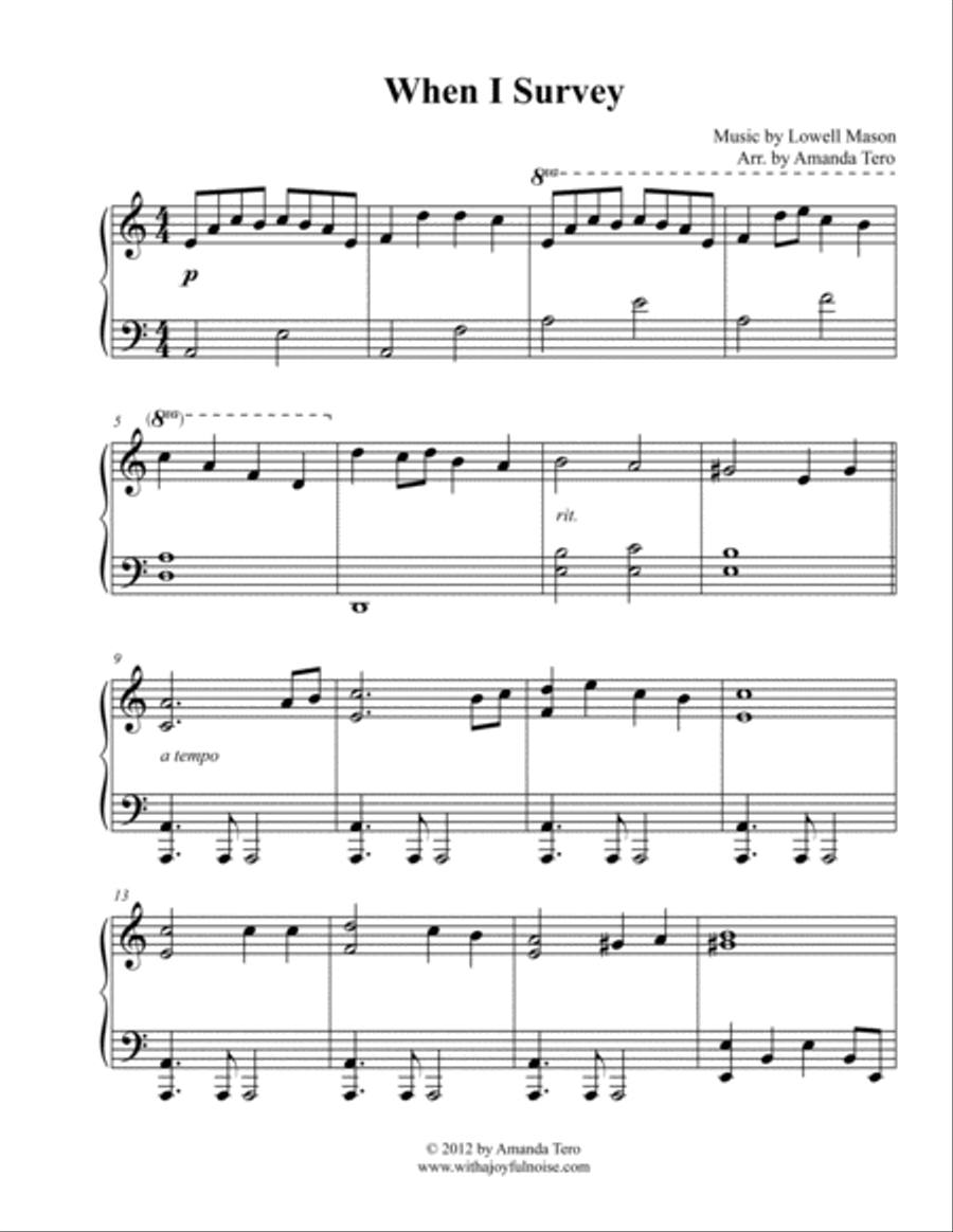 When I Survey the Wondrous Cross Piano Solo scores gallery preview page 2