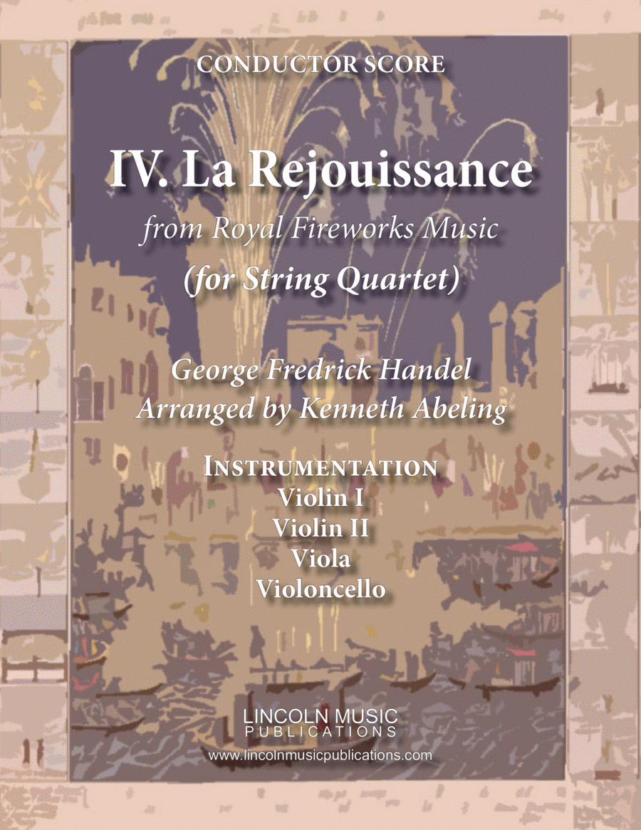 La Rejouissance from Royal Fireworks Music (for String Quartet) image number null