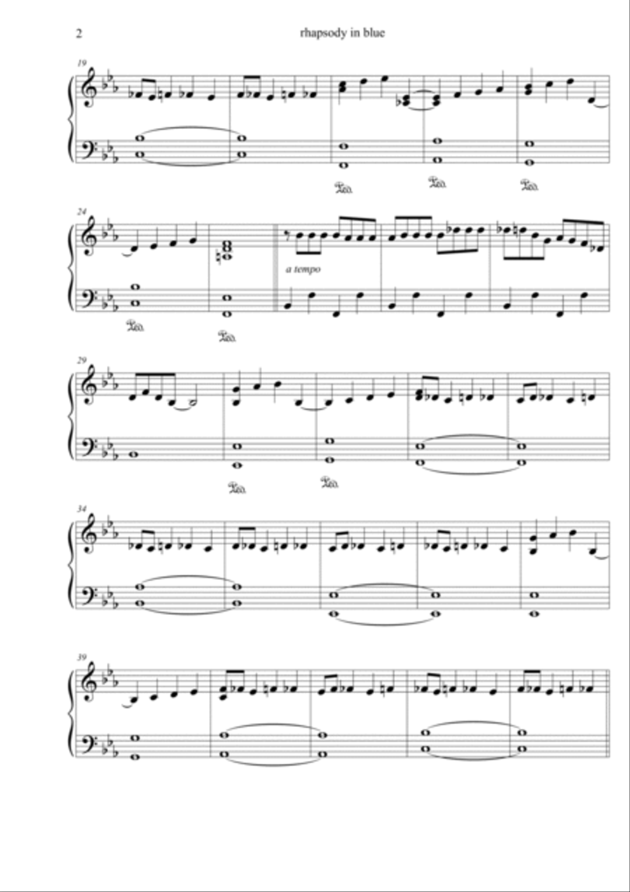 rhapsody in blue (easy piano) Easy Piano scores gallery preview page 2