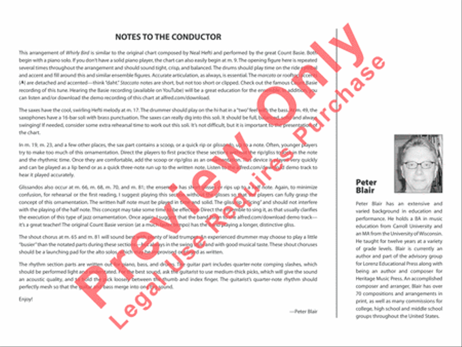 Whirly Bird Whirly Bird Jazz Ensemble scores gallery preview page 3