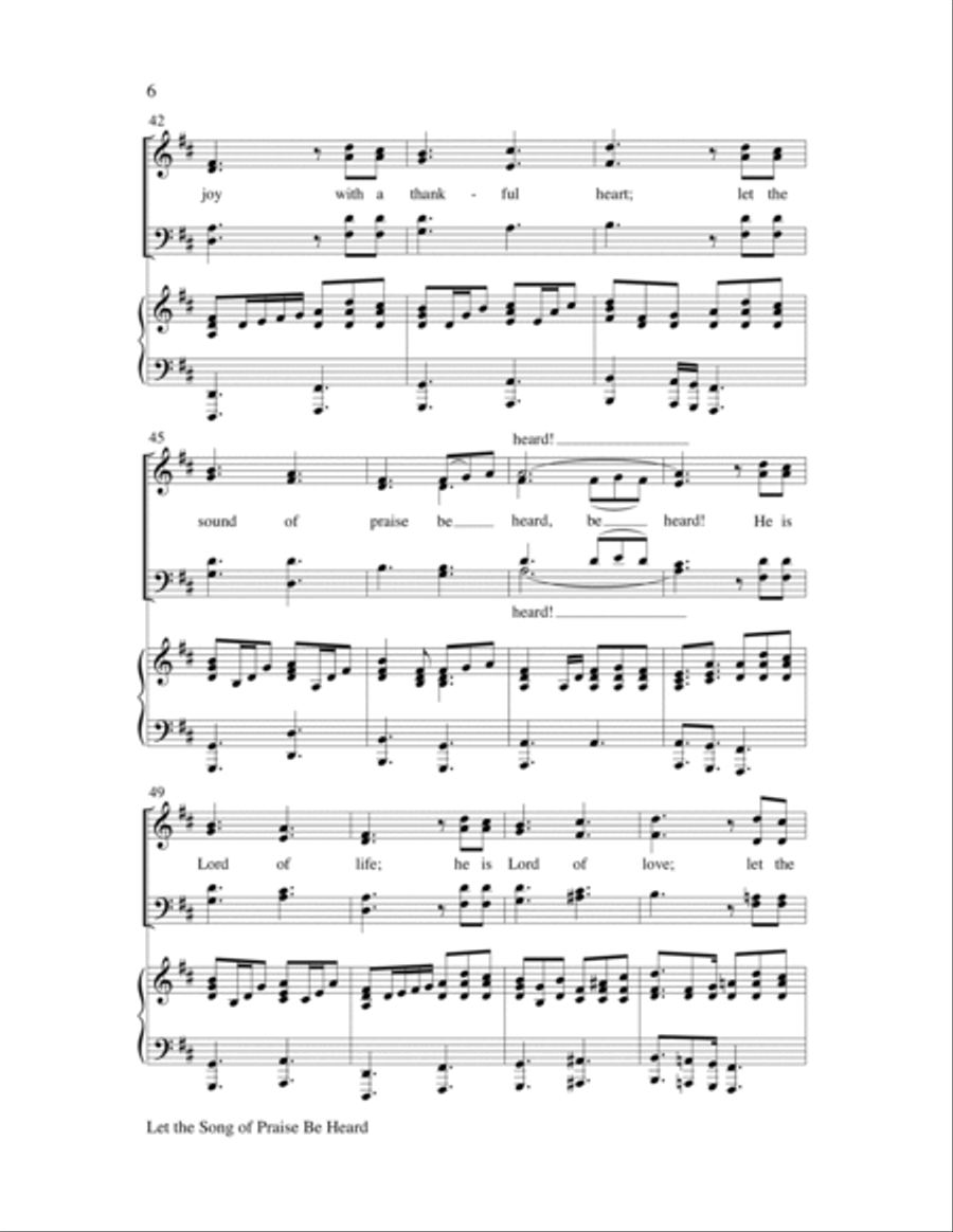 Let the Song of Praise Be Heard Choir scores gallery preview page 6