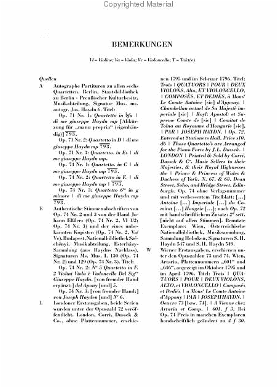 String Quartets, Vol. IX, Opus 71 and 74 (Apponyi-Quartets) String Quartet scores gallery preview page 3
