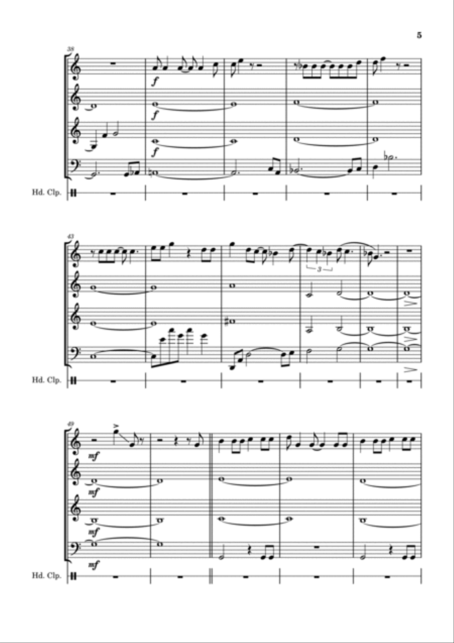 Bad Man's Song Woodwind Quartet scores gallery preview page 6