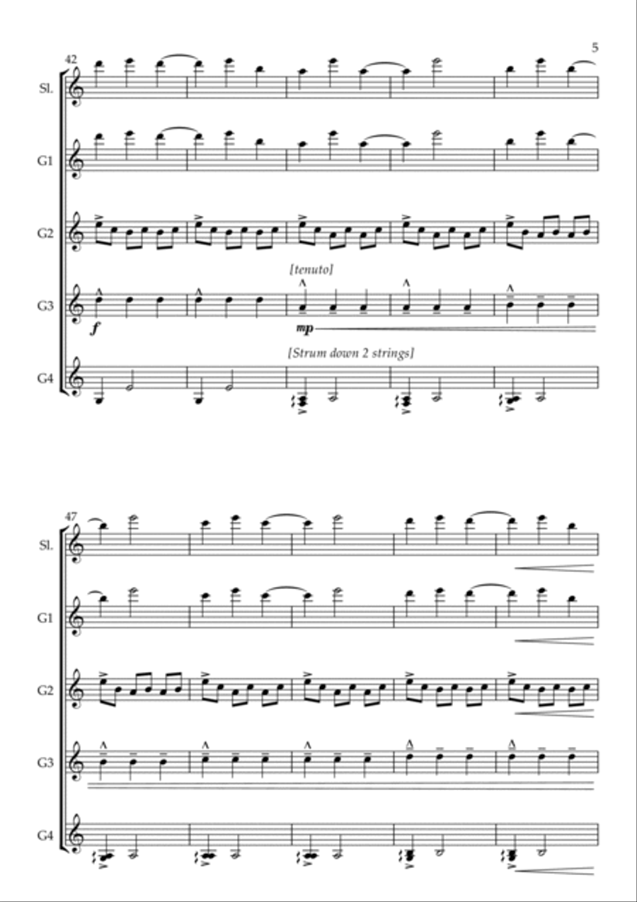 Interstellar Guitar scores gallery preview page 5