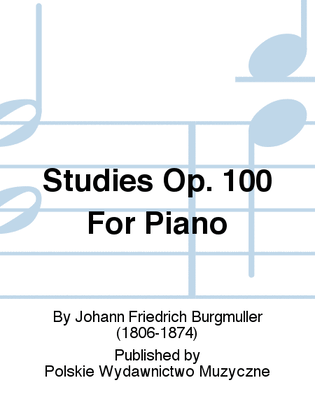 Book cover for Studies Op. 100 For Piano