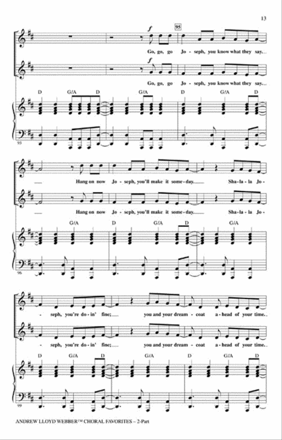 Andrew Lloyd Webber Choral Favorites 2-Part scores gallery preview page 4