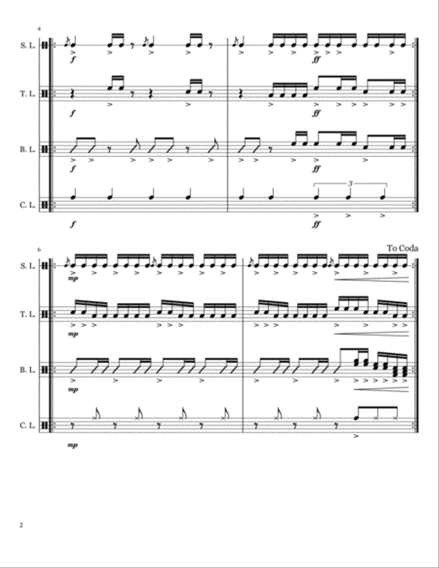 Break One Drum Set scores gallery preview page 2