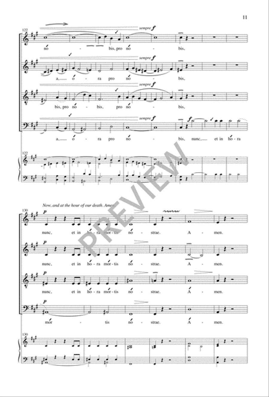 Ave Maria 4-Part scores gallery preview page 12
