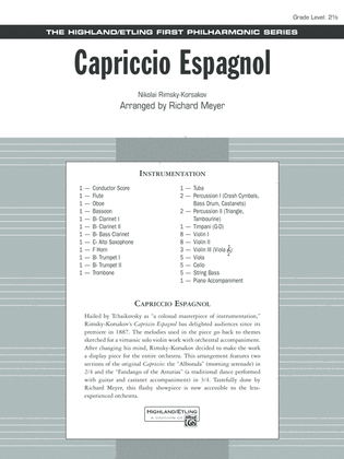 Book cover for Capriccio Espagnol: Score