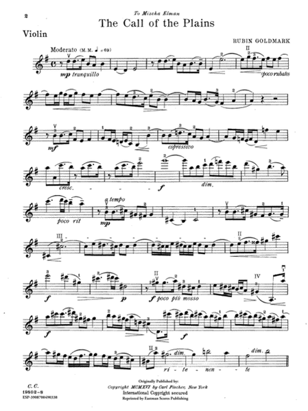 Four compositions for violin with piano accompaniment.