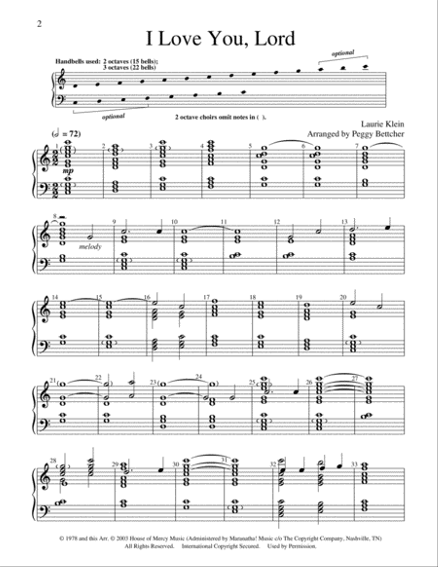 Easy to Ring Praise and Worship 3-Octaves scores gallery preview page 22