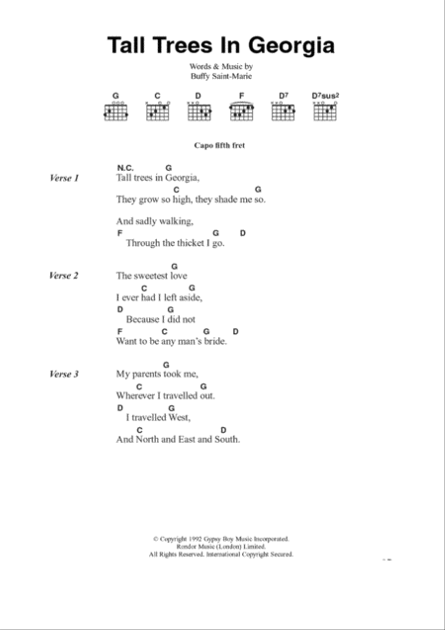 Tall Trees In Georgia Acoustic Guitar scores gallery preview page 1