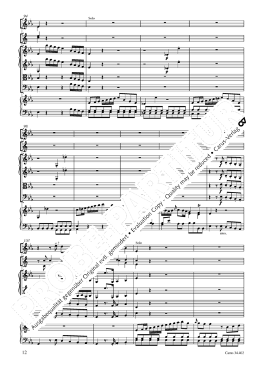 Concerto grosso for cembalo or piano Horn scores gallery preview page 13