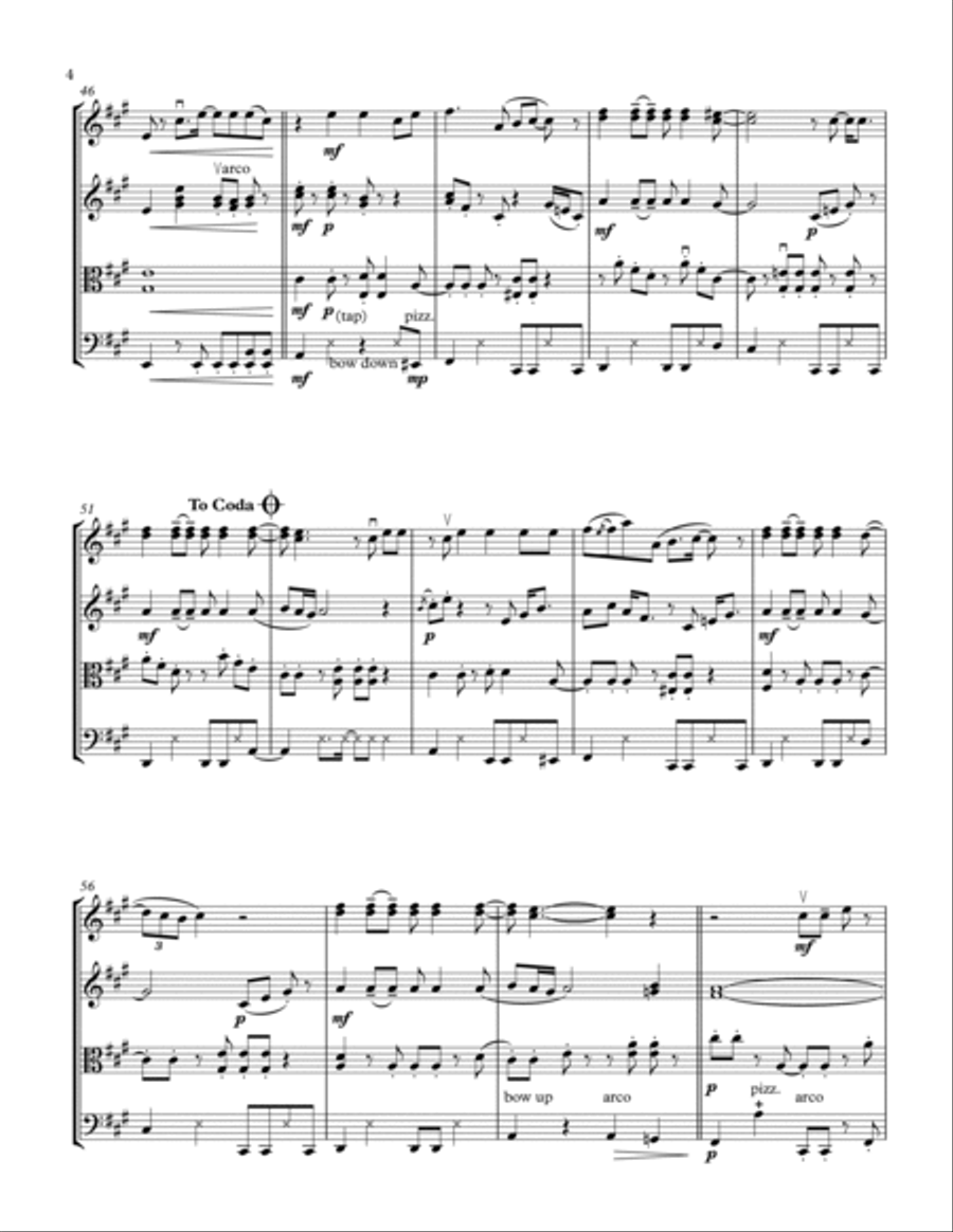 High Tide Or Low Tide High Tide Or Low Tide String Quartet scores gallery preview page 4