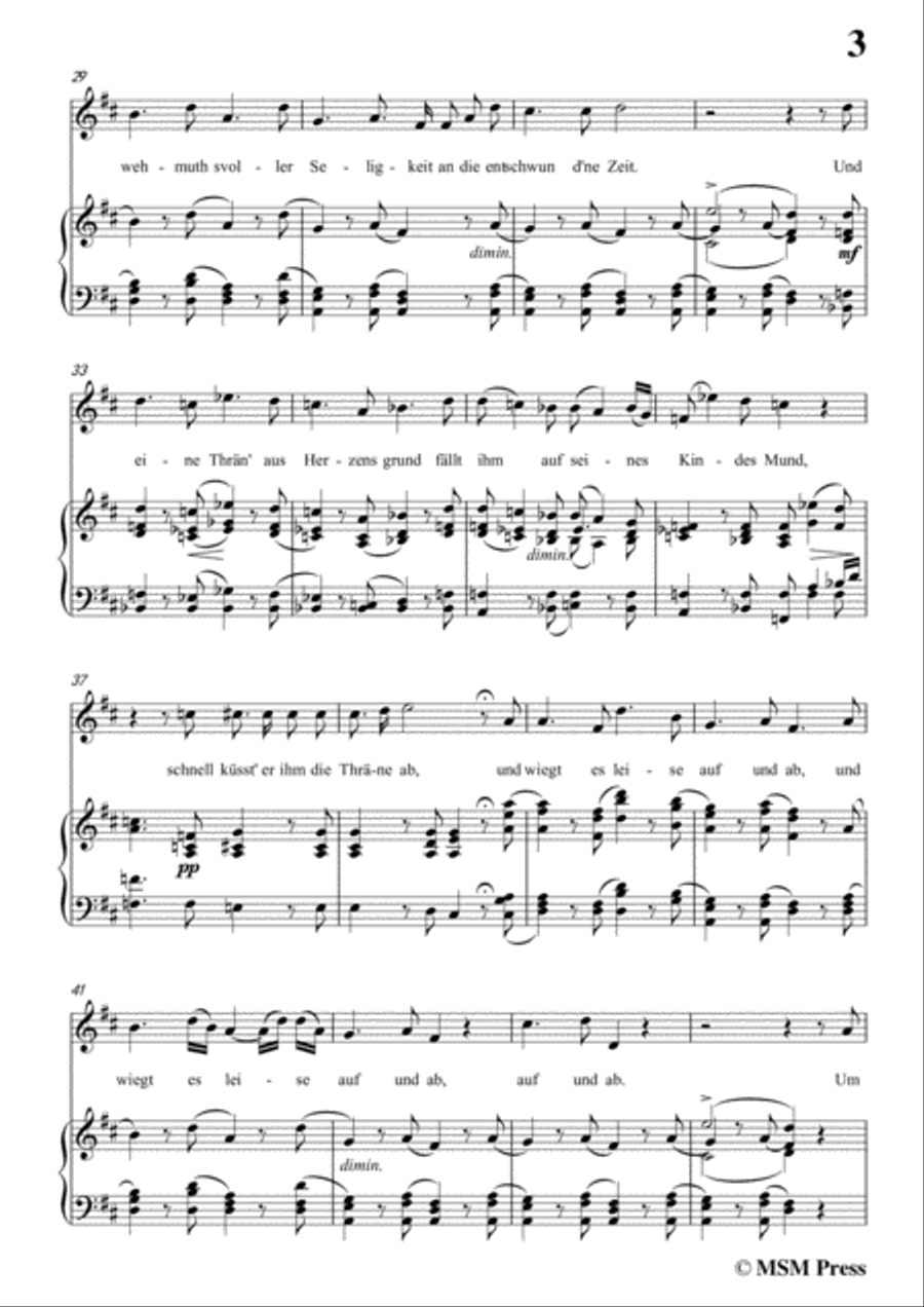 Schubert-Der Vater mit dem Kinde,in D Major,for Voice and Piano Voice Solo scores gallery preview page 5