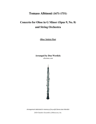 Concerto for Oboe in G Minor, Op. 9 No. 8
