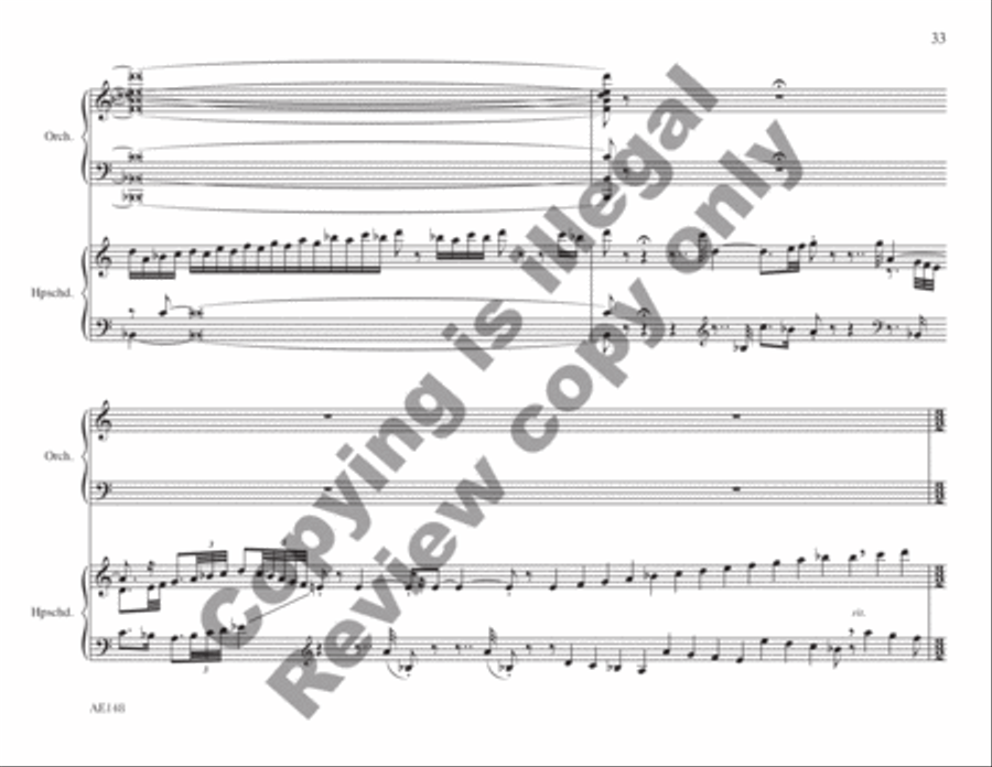 Concerto for Harpsichord and Strings String Orchestra scores gallery preview page 20