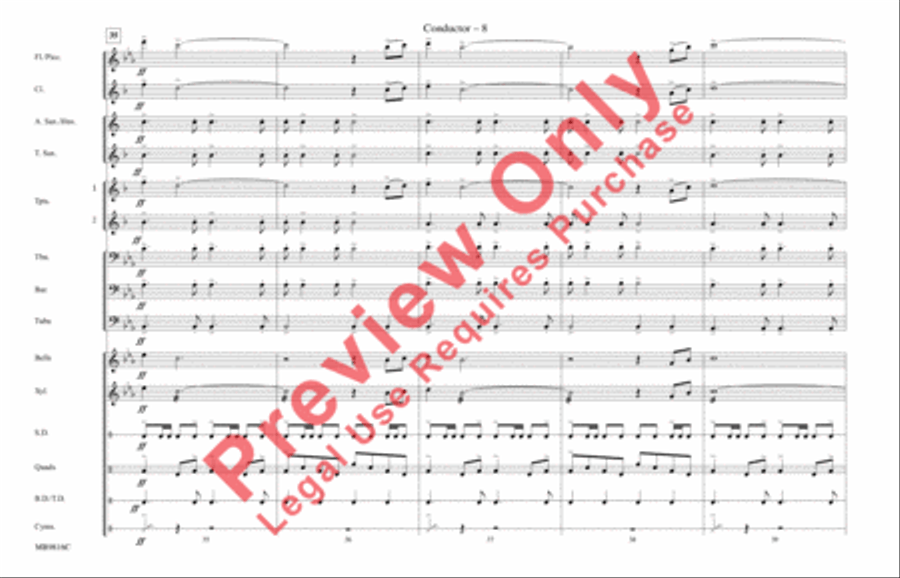 Gonna Fly Now (Theme from Rocky) Marching Band scores gallery preview page 9