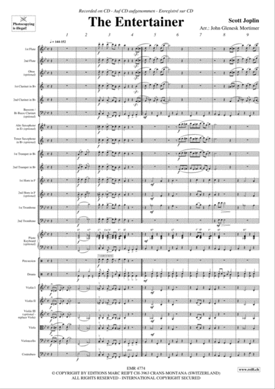 The Entertainer The Entertainer Orchestra scores gallery preview page 4