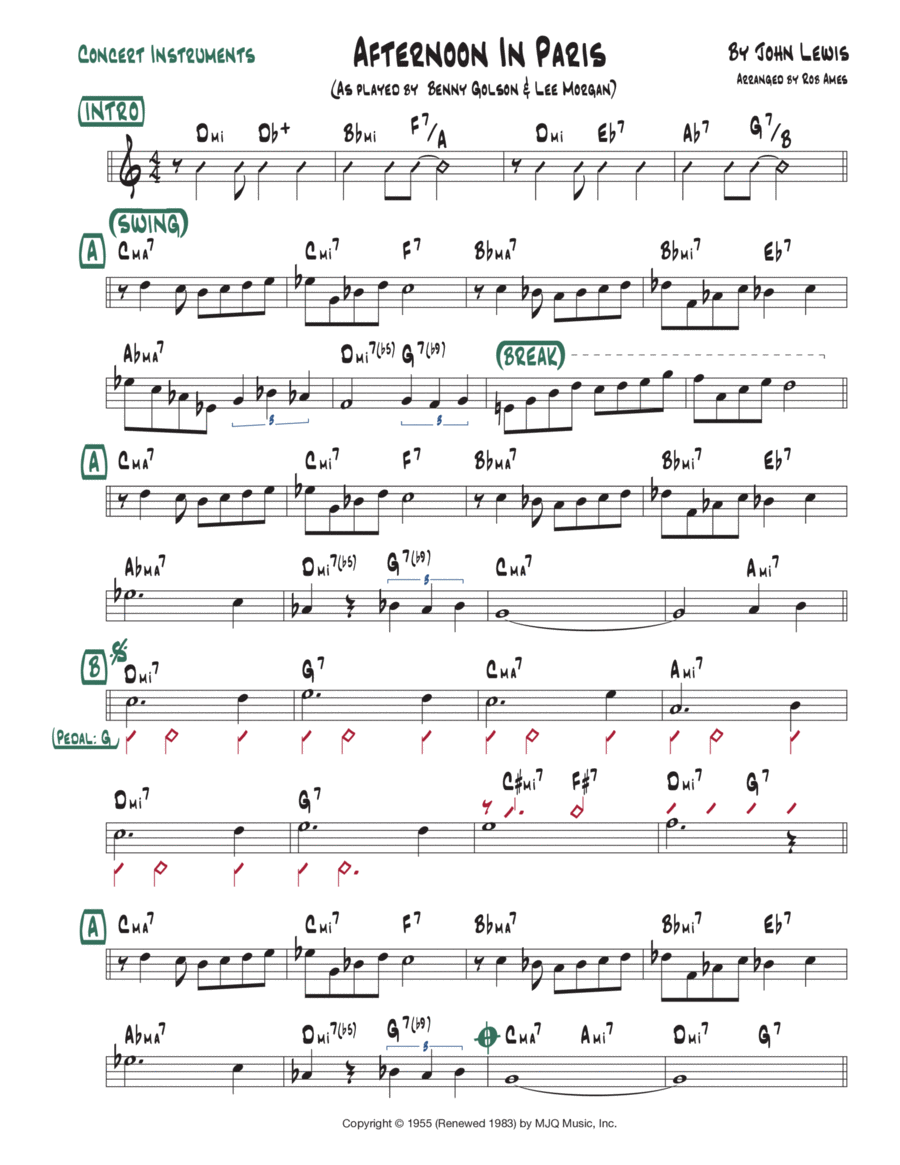 Afternoon In Paris Piano scores gallery preview page 1