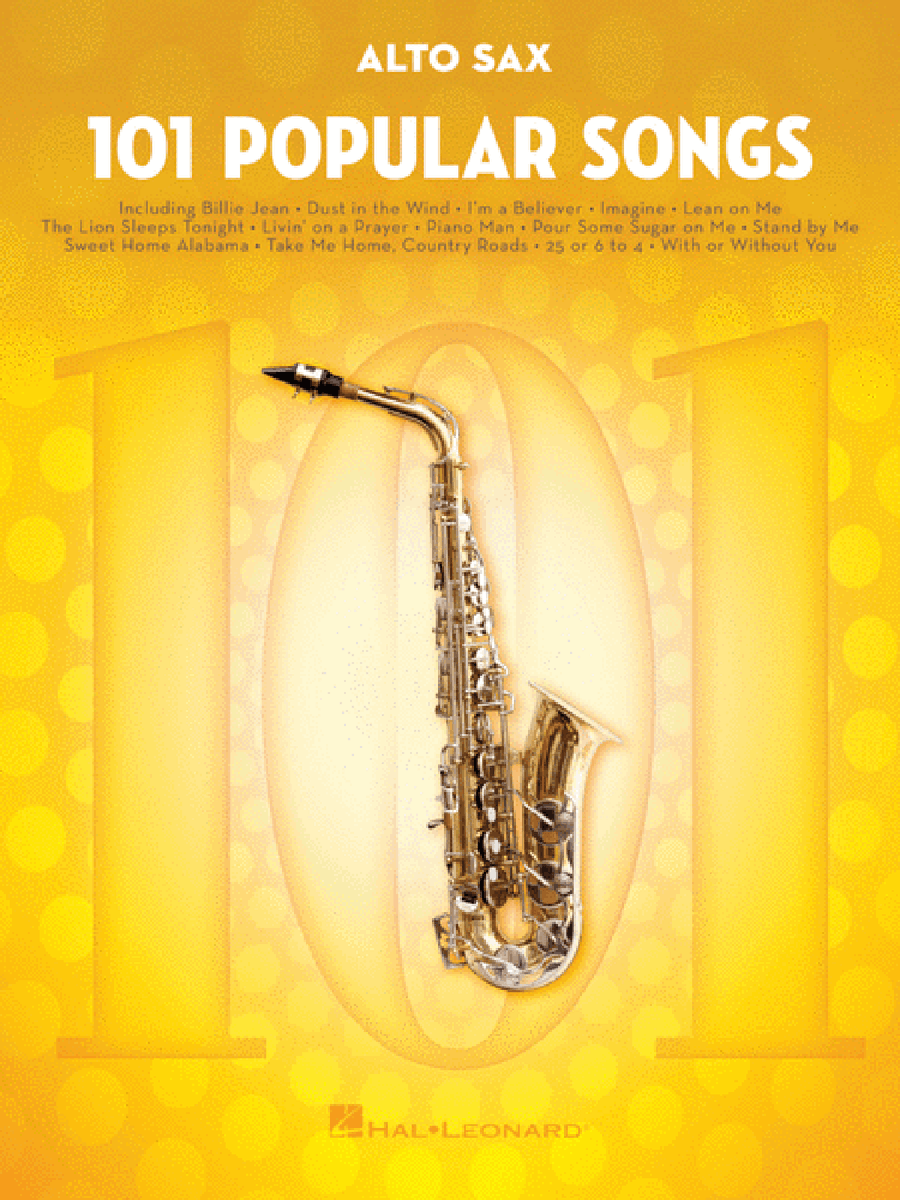 101 Popular Songs Alto Saxophone scores gallery preview page 1