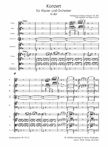 Piano Concerto [No. 17] in G major K. 453