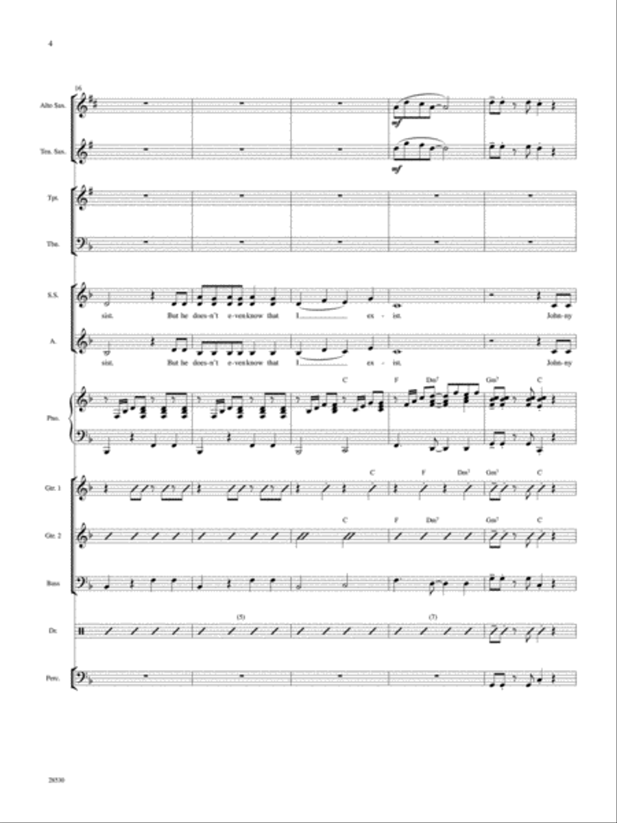 '60s Chicks (A Medley): Score Score scores gallery preview page 4