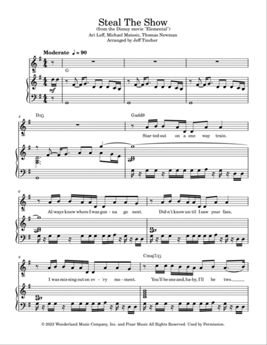 Steal The Show Steal The Show Piano, Vocal, Guitar scores gallery preview page 2