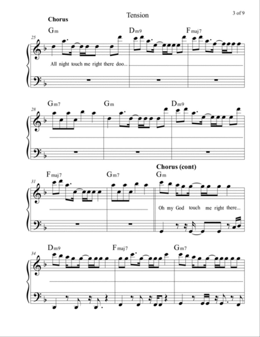 Tension Piano Solo scores gallery preview page 3