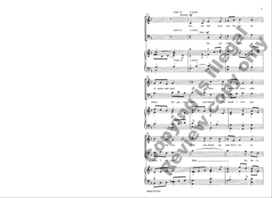 Go, My Children, with My Blessing 3-Part scores gallery preview page 4