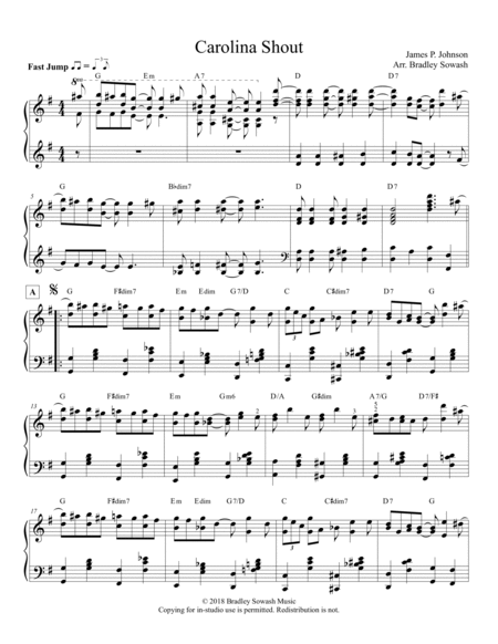 Carolina Shout - Solo piano image number null